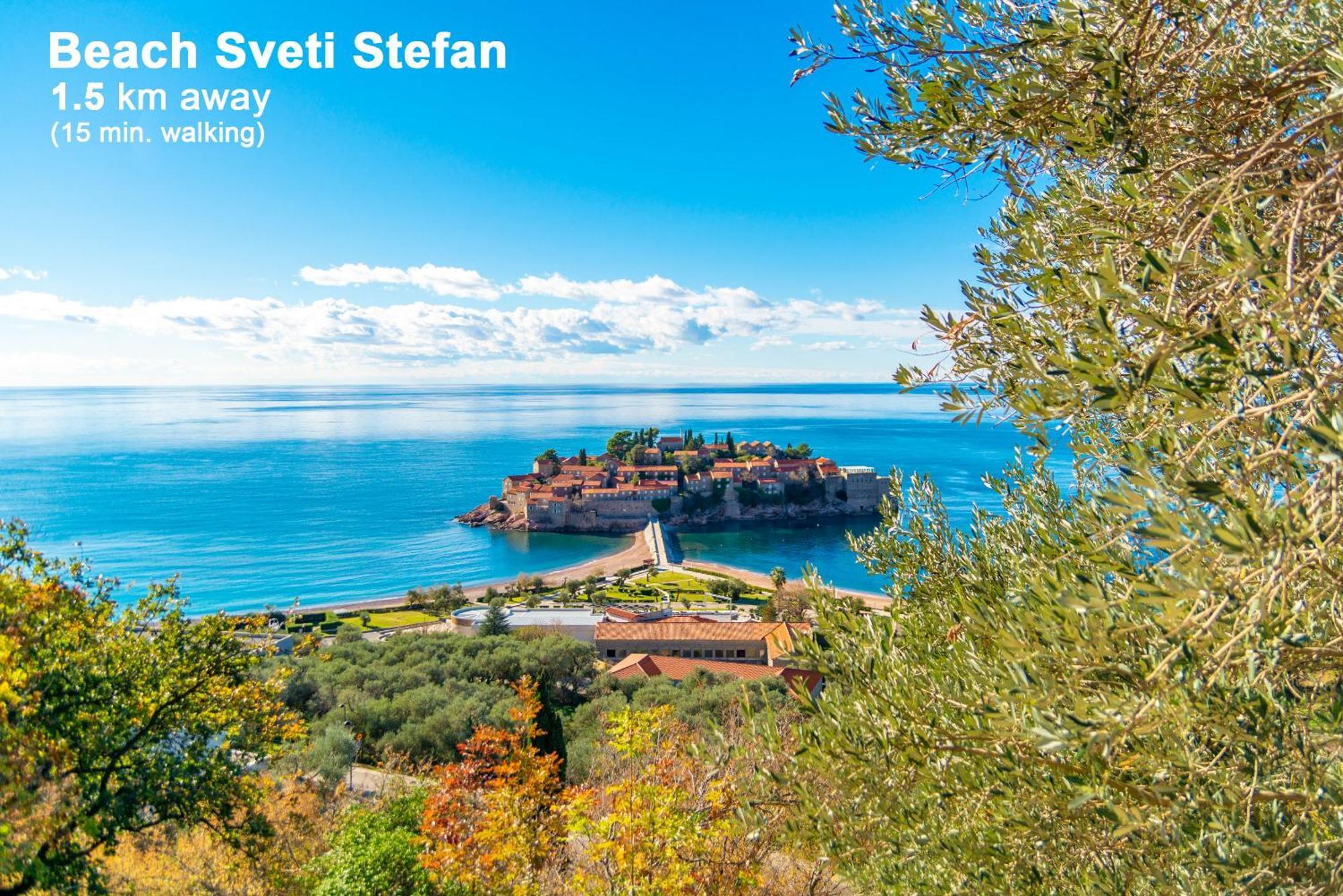 Apartments My Przno Sveti Stefan Esterno foto